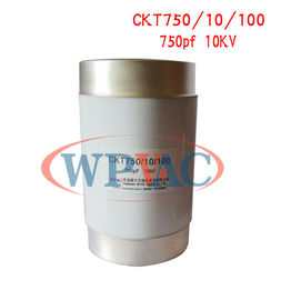 High Power Fixed Vacuum Capacitors 750pF 15KV 100A with Ceramic Material