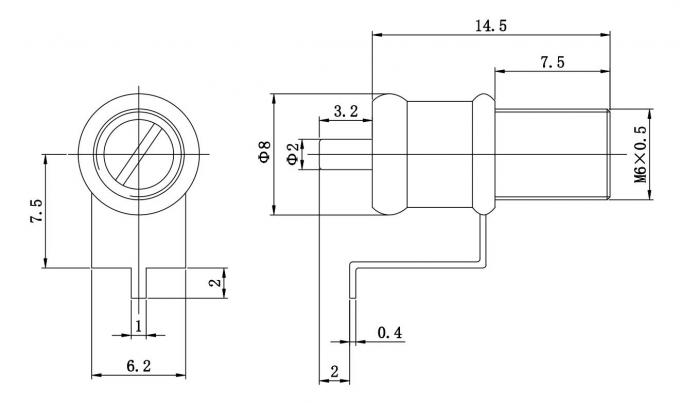 1-10pF Piston Trimmer Capacitor 500VAC , Air Dielectric Trimmer Capacitor