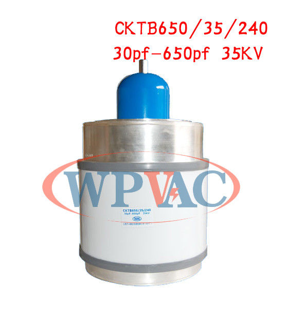 Ceramic Vacuum High Voltage Variable Capacitor 30~650pf 35KV Stable Performance
